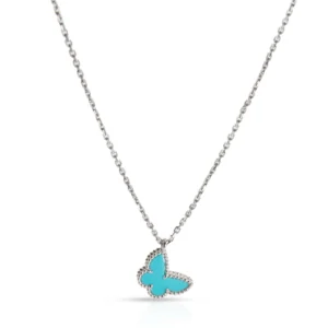 Collar Mariposa Turquesa de Plata 925