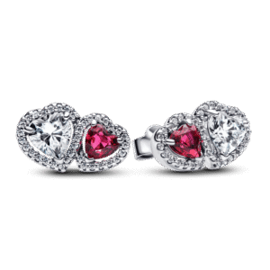 Aros Pando Corazones Halo de Plata 925