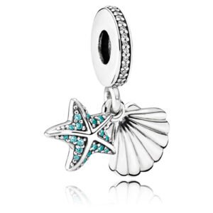Charm Estrella de Mar y Concha en Plata 925