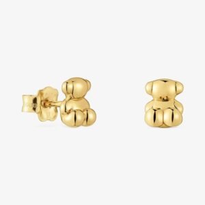 Aros Osito 3D de Plata Vermeil 8 mm