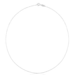 Cadena Osito Anillas Delgadas de Plata 925