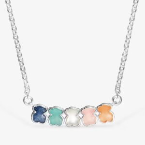 Collar Ositos Mini Multicolor de Plata 925
