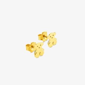 Aros Osito Delgados de Plata Vermeil