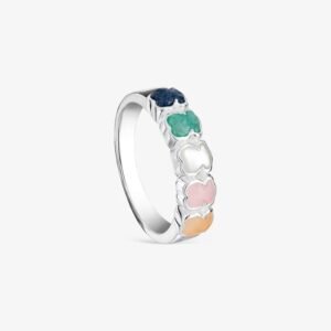 Anillo Ositos Mini Multicolor de Plata 925