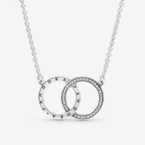 Collar Pando Círculos Entrelazados de Plata 925