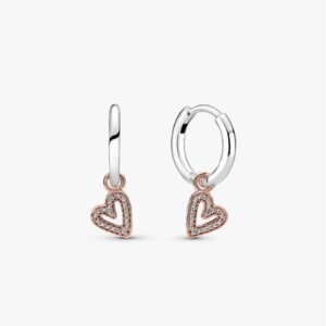 Aros Pando Colgante de Corazones en Plata 925