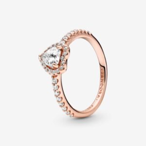 Anillo Pando Corazón Brillante de Plata 925