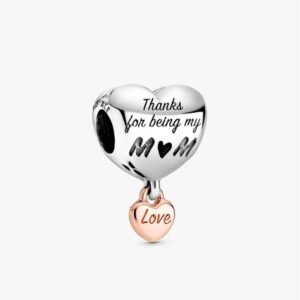 Charm Corazón Mamá de Plata 925