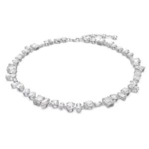 Collar Cristales Transparentes con Baño en Rodio